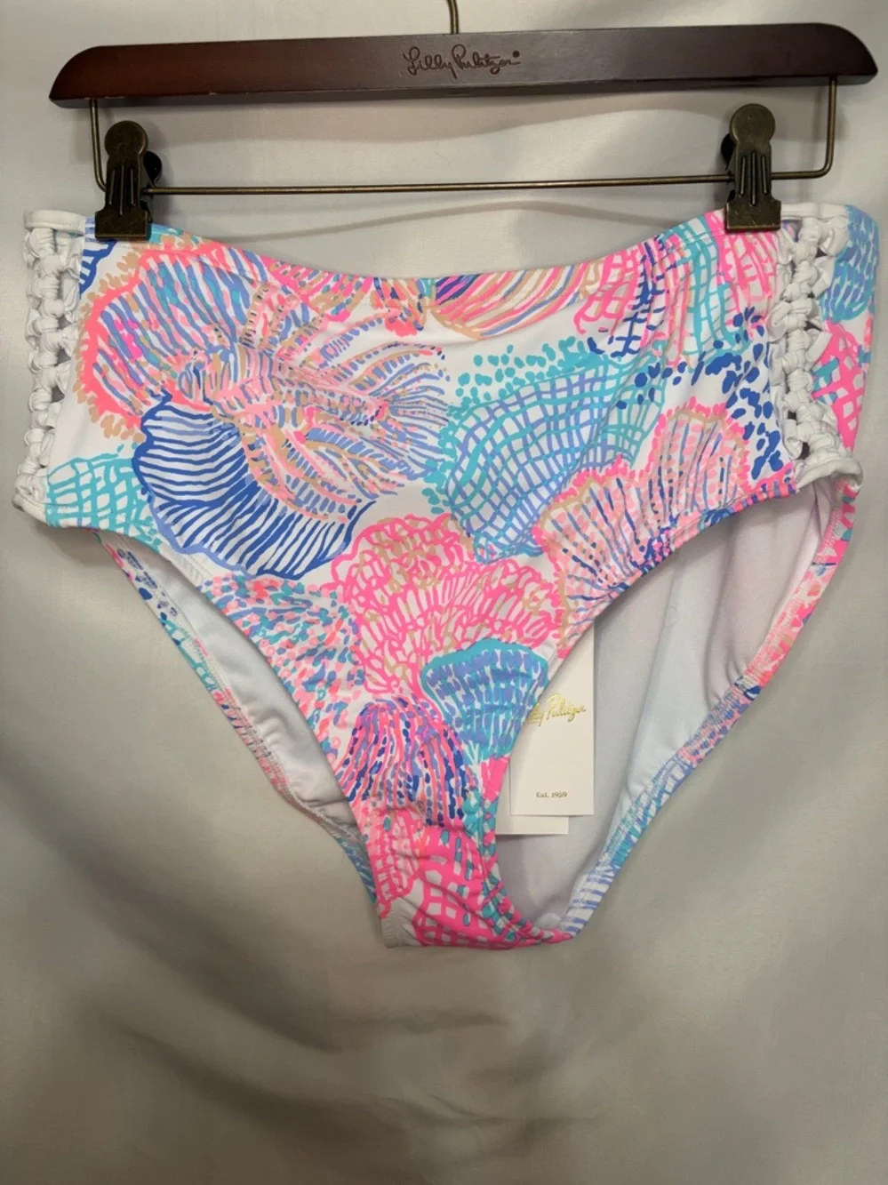 Lilly Pulitzer Two Piece Bikini in Multi Rose of the Seas size Women’s 14 - Picture 5 of 12